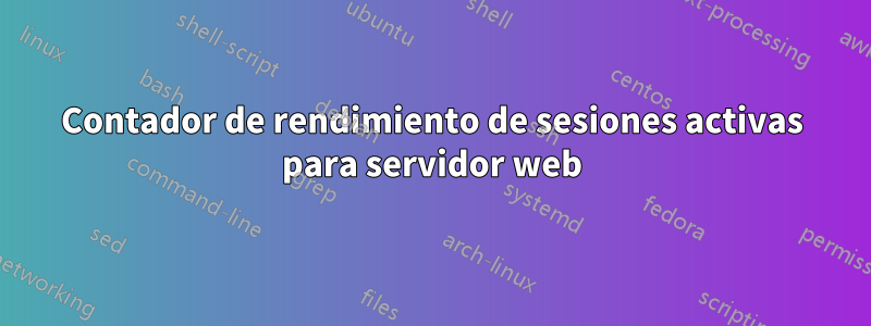 Contador de rendimiento de sesiones activas para servidor web