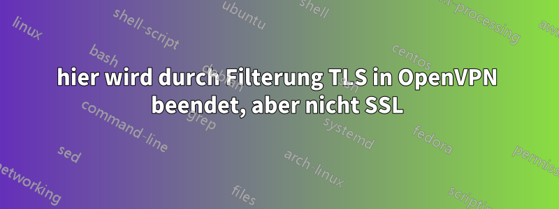 hier wird durch Filterung TLS in OpenVPN beendet, aber nicht SSL