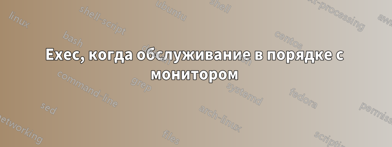 Exec, когда обслуживание в порядке с монитором