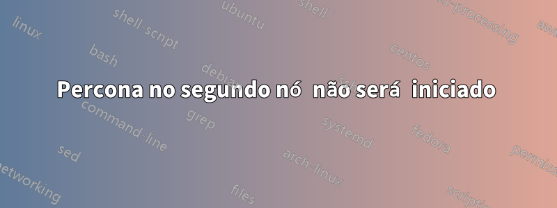 Percona no segundo nó não será iniciado