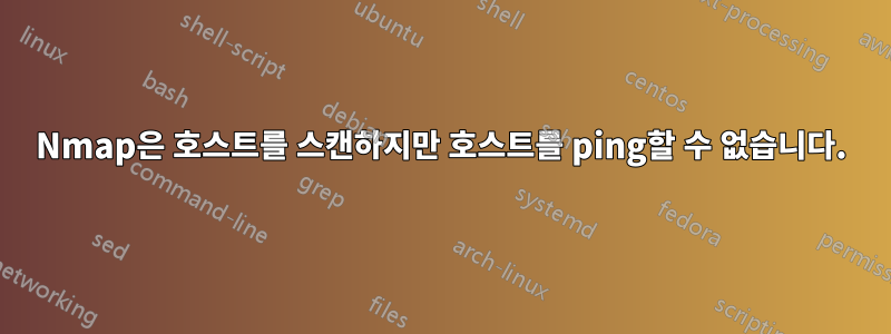 Nmap은 호스트를 스캔하지만 호스트를 ping할 수 없습니다.