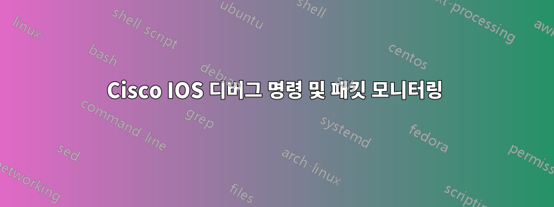 Cisco IOS 디버그 명령 및 패킷 모니터링