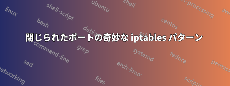 閉じられたポートの奇妙な iptables パターン