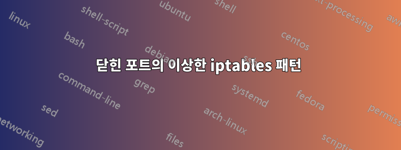 닫힌 포트의 이상한 iptables 패턴