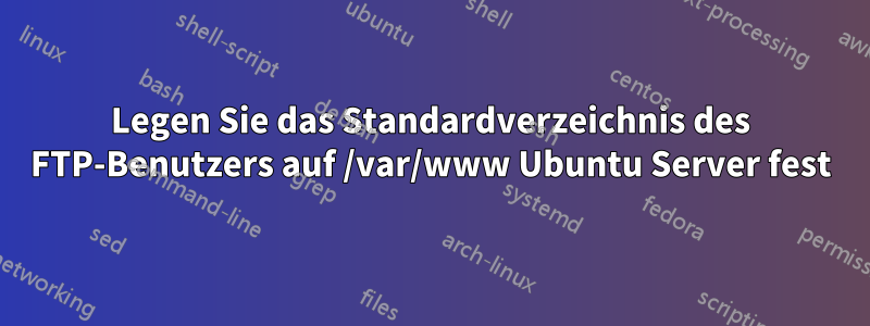 Legen Sie das Standardverzeichnis des FTP-Benutzers auf /var/www Ubuntu Server fest