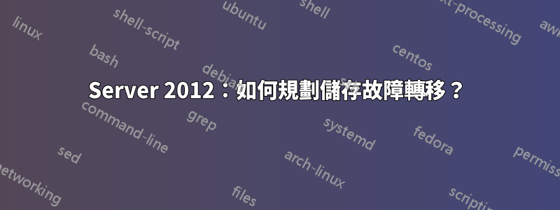 Server 2012：如何規劃儲存故障轉移？
