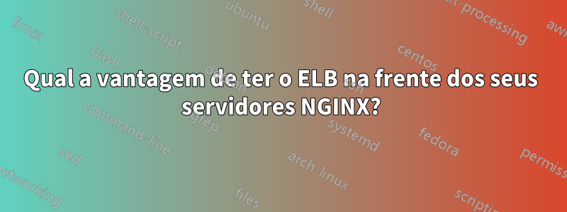 Qual a vantagem de ter o ELB na frente dos seus servidores NGINX?