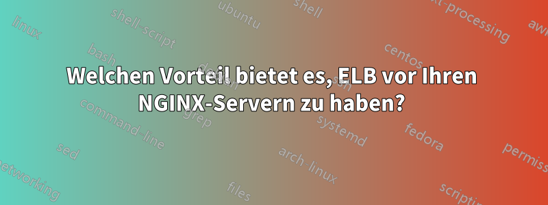 Welchen Vorteil bietet es, ELB vor Ihren NGINX-Servern zu haben?