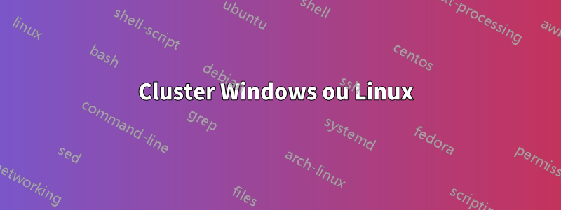 Cluster Windows ou Linux 