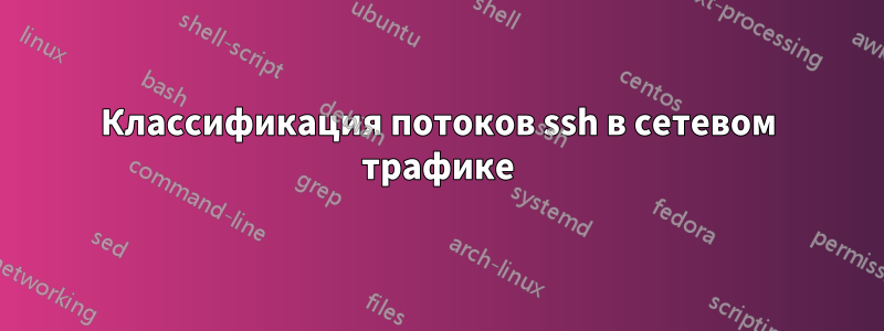 Классификация потоков ssh в сетевом трафике