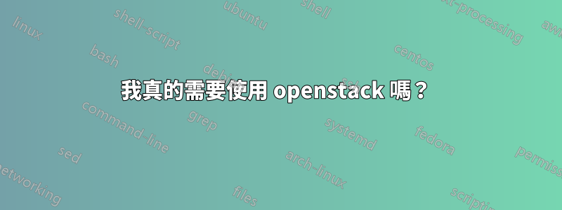 我真的需要使用 openstack 嗎？ 