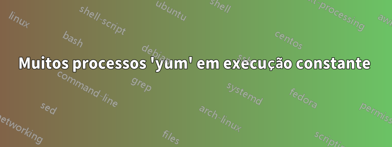 Muitos processos 'yum' em execução constante