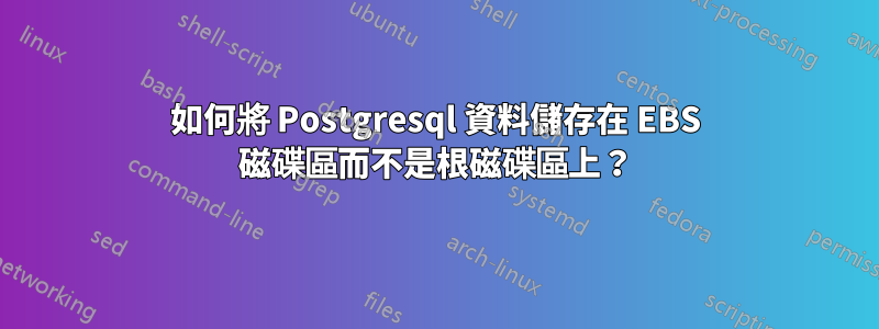 如何將 Postgresql 資料儲存在 EBS 磁碟區而不是根磁碟區上？