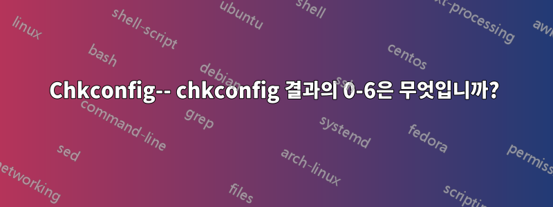 Chkconfig-- chkconfig 결과의 0-6은 무엇입니까?
