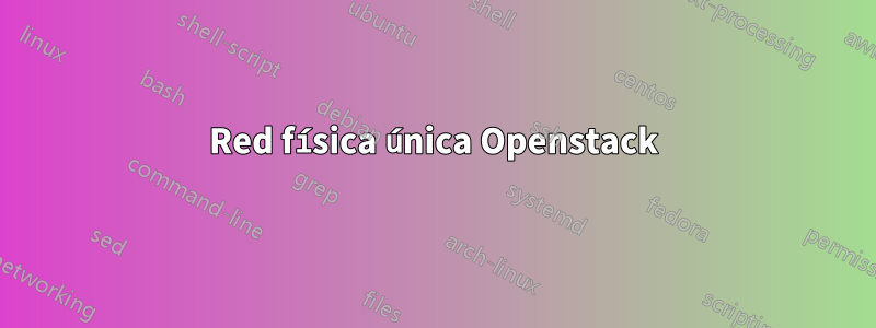 Red física única Openstack