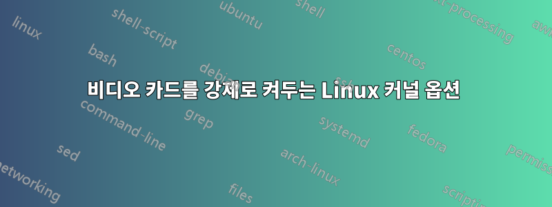비디오 카드를 강제로 켜두는 Linux 커널 옵션