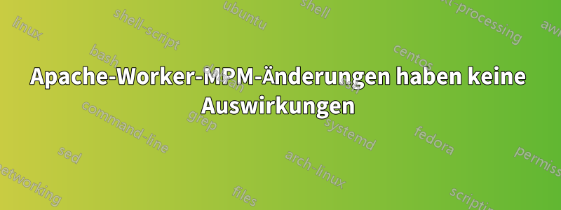 Apache-Worker-MPM-Änderungen haben keine Auswirkungen