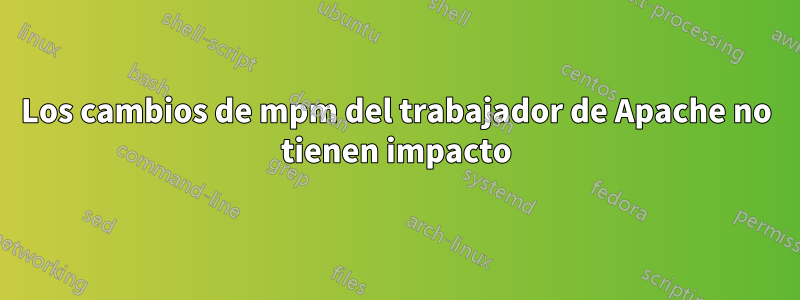 Los cambios de mpm del trabajador de Apache no tienen impacto