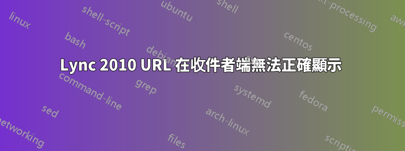 Lync 2010 URL 在收件者端無法正確顯示
