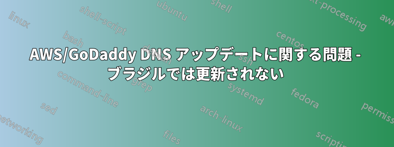 AWS/GoDaddy DNS アップデートに関する問題 - ブラジルでは更新されない