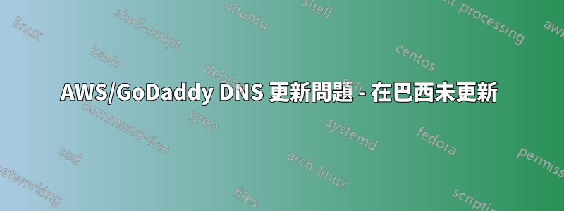 AWS/GoDaddy DNS 更新問題 - 在巴西未更新