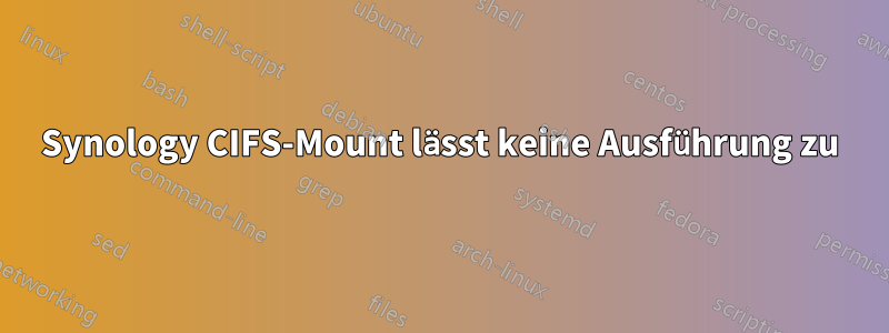 Synology CIFS-Mount lässt keine Ausführung zu