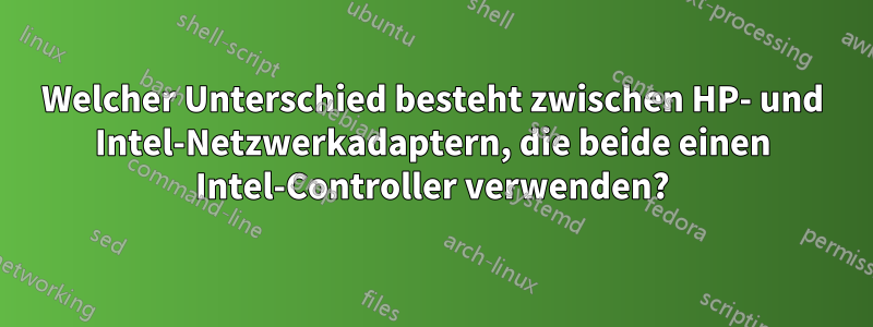Welcher Unterschied besteht zwischen HP- und Intel-Netzwerkadaptern, die beide einen Intel-Controller verwenden?