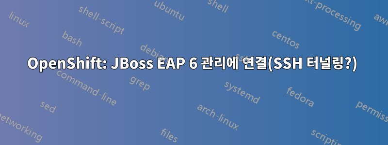 OpenShift: JBoss EAP 6 관리에 연결(SSH 터널링?)