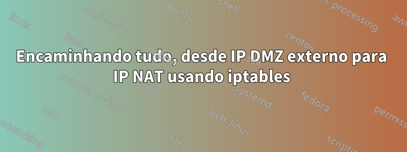 Encaminhando tudo, desde IP DMZ externo para IP NAT usando iptables