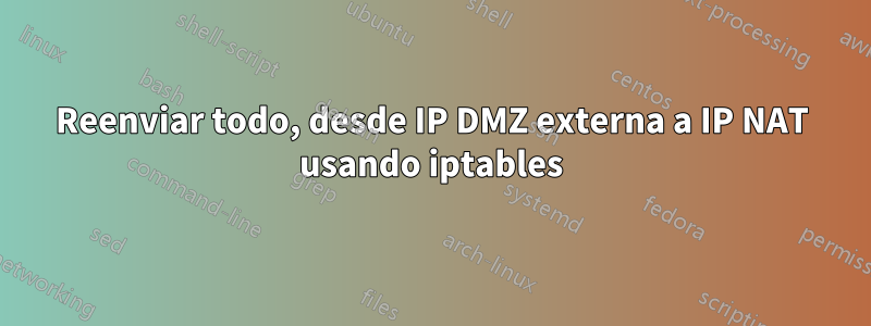 Reenviar todo, desde IP DMZ externa a IP NAT usando iptables