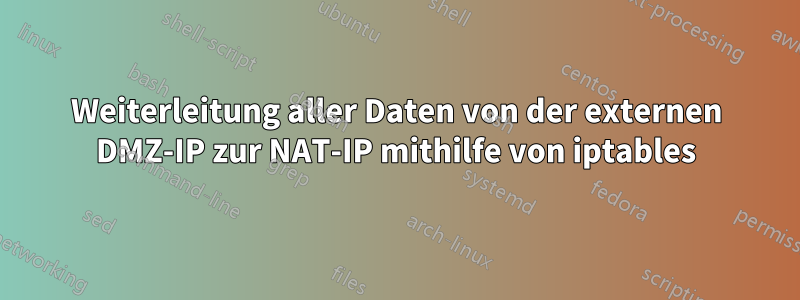 Weiterleitung aller Daten von der externen DMZ-IP zur NAT-IP mithilfe von iptables