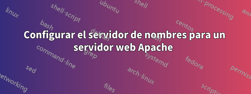 Configurar el servidor de nombres para un servidor web Apache 