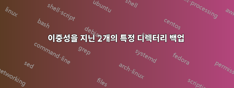 이중성을 지닌 2개의 특정 디렉터리 백업