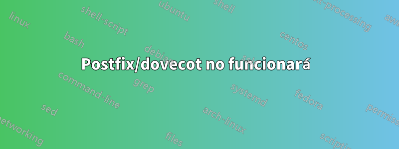 Postfix/dovecot no funcionará