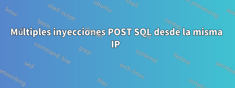 Múltiples inyecciones POST SQL desde la misma IP 