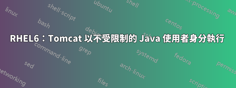 RHEL6：Tomcat 以不受限制的 Java 使用者身分執行