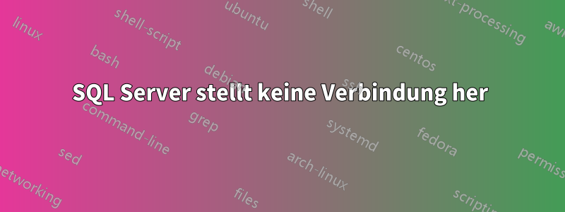 SQL Server stellt keine Verbindung her