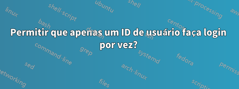 Permitir que apenas um ID de usuário faça login por vez?