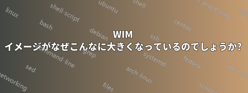 WIM イメージがなぜこんなに大きくなっているのでしょうか?