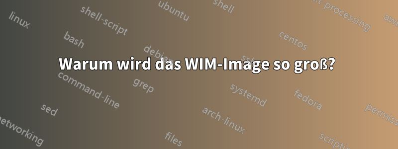 Warum wird das WIM-Image so groß?