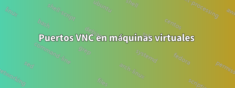 Puertos VNC en máquinas virtuales