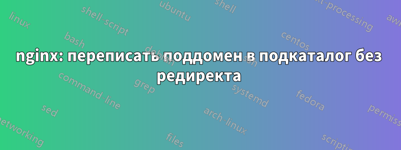 nginx: переписать поддомен в подкаталог без редиректа