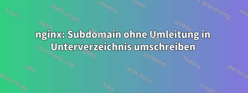 nginx: Subdomain ohne Umleitung in Unterverzeichnis umschreiben