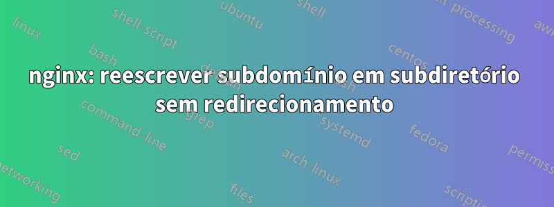 nginx: reescrever subdomínio em subdiretório sem redirecionamento