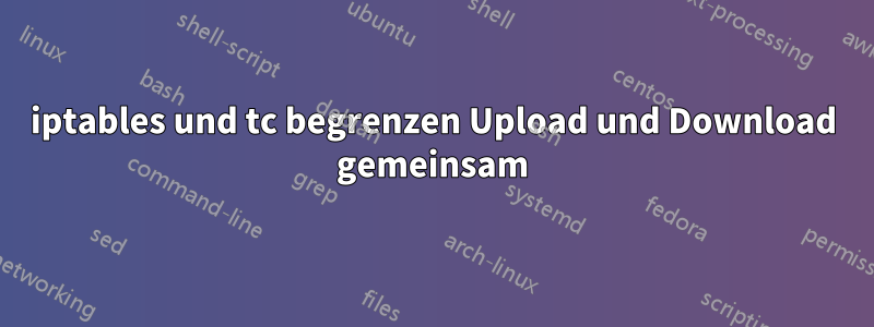 iptables und tc begrenzen Upload und Download gemeinsam