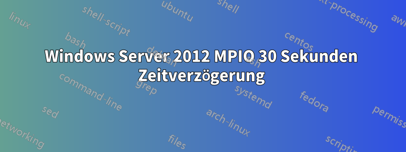 Windows Server 2012 MPIO 30 Sekunden Zeitverzögerung