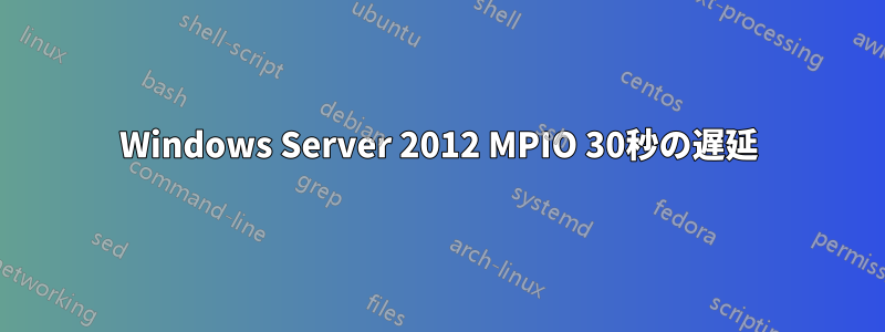 Windows Server 2012 MPIO 30秒の遅延