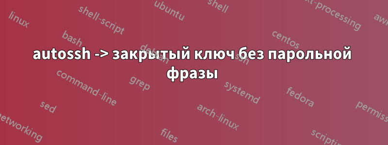 autossh -> закрытый ключ без парольной фразы