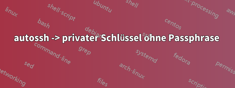 autossh -> privater Schlüssel ohne Passphrase