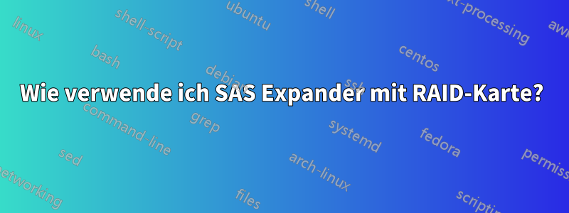 Wie verwende ich SAS Expander mit RAID-Karte?